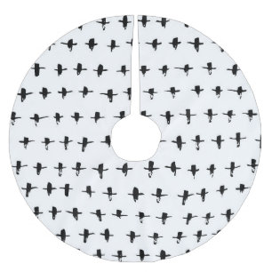 Zwart kruisen Hand getrokken geometrisch Kerstboom Rok