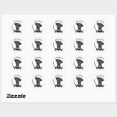 Zwart lab alles over mij ronde sticker (Vel)