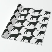 Zwart lab Dog-papier Cadeaupapier (Uitgerold)