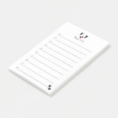 Zwart Lab Face Post-it® Notes (Schuin)