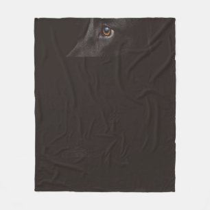 zwart lab fleece deken