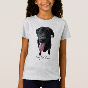 Zwart lab glimlachend Tongue T-shirt