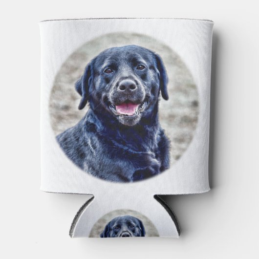 Zwart Lab Head Blikjeskoeler (Voorkant)