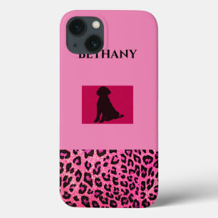 Zwart Lab iPhone / iPad hoesje met gepersonaliseer