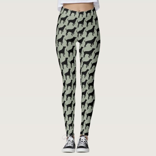 Zwart lab leggings (Voorkant)
