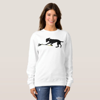 Zwart lab met Lacrosse Womens Sweatshirt