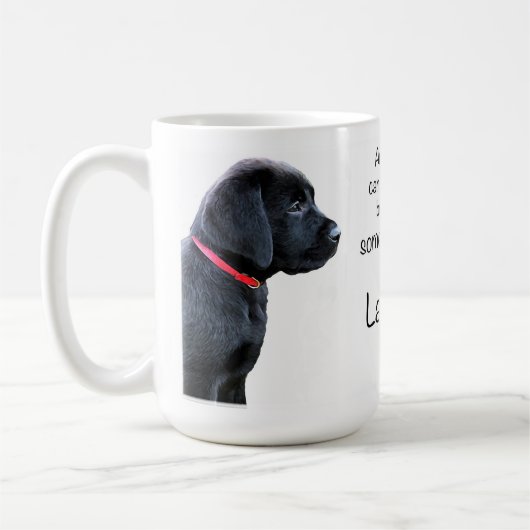 Zwart lab - Moederdag Dog - Labrador mama Koffiemok (Links)