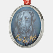Zwart Lab Ornament - speciaal gepersonaliseerde ho (Links)