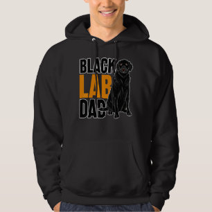 Zwart Lab Papa Hond Dier Huisdier Papa Zwart Labra Hoodie