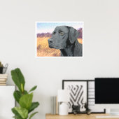 Zwart lab poster (Thuiskantoor)