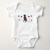 zwart lab romper (Voorkant)