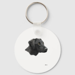 Zwart lab sleutelhanger