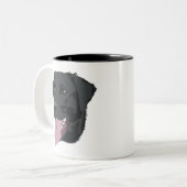 Zwart lab tweekleurige koffiemok (Voorkant links)