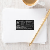 Zwart label Tabular Honey Nutrition Facts (Insitu)
