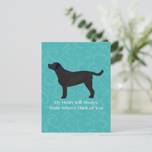 Zwart laboratoriumdenken van uw ontwerp briefkaart (Staand voorkant)