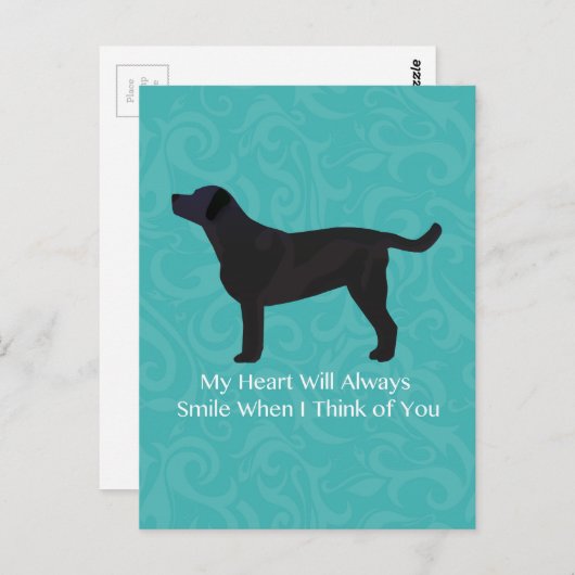 Zwart laboratoriumdenken van uw ontwerp briefkaart (Voorkant / Achterkant)