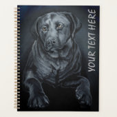 Zwart Labrador Art Planner Engels Retriever Boek (Voorkant)