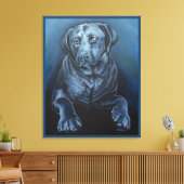 Zwart labrador art print Engels (Insitu (Woonkamer))