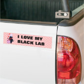 Zwart labrador Chef Painting Bumpersticker (Op Truck)