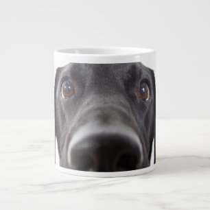 Zwart Labrador Close-up Portret Extra Grote Beker
