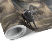 Zwart labrador halloween eng cadeaupapier (Rol Hoek)
