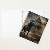 Zwart labrador halloween eng planner (Display)