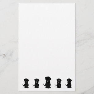 Zwart Labrador Hond Ontwerp Briefpapier