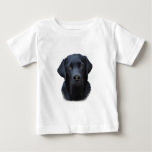 Zwart Labrador Hond Water Kleur Kunst Schilderen