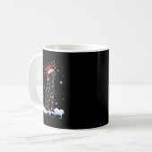 Zwart labrador kerstboom Light Pajama Dog Koffiemok (Voorkant links)