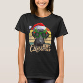Zwart labrador kerstboom Light Pajama Dog T-shirt (Voorkant)