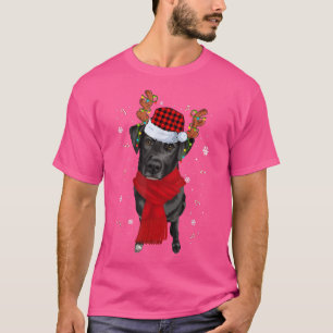 Zwart labrador kerstboom Light Pajama Dog T-shirt