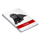 Zwart labrador Retriever - Aangepast notebook Notitieboek (Rechterzijde)