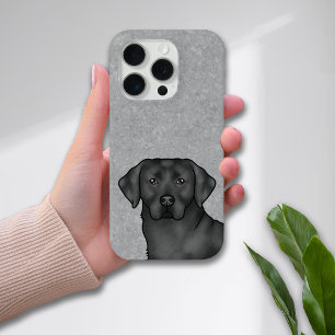 Zwart Labrador Retriever Head Hondenliefhebber Gri iPhone 15 Pro Case