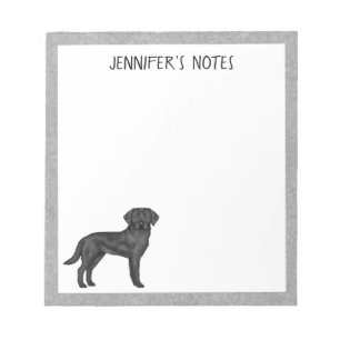 Zwart Labrador Retriever Schattige Lab Dog Custom  Notitieblok