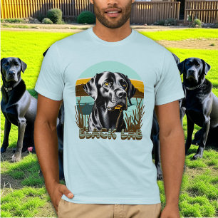 Zwart Labrador Retriever Tekst T-shirt