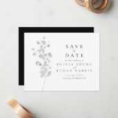 Zwart lak Sla de datum op Notitiekaartje (Voorkant / Achterkant in situ)