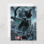 Zwart landoppervlak briefkaart (Voorkant / Achterkant)