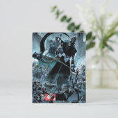 Zwart landoppervlak briefkaart (Staand voorkant)