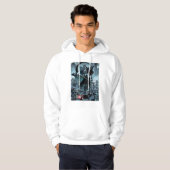 Zwart landoppervlak hoodie (Voorkant volledig)