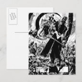 Zwart lanternenpaneel - zwart en wit briefkaart (Voorkant / Achterkant)