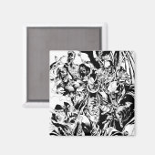 Zwart lanthistercorps - zwart en wit magneet (Voorkant / Achterkant)