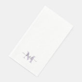 Zwart/lavender Monogram Swash Script White Servet (Hoek)
