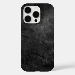 Zwart leder iPhone 16 pro hoesje