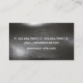 Zwart leder, elegant visitekaartje (Achterkant)