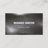 Zwart leder, elegant visitekaartje (Voorkant)