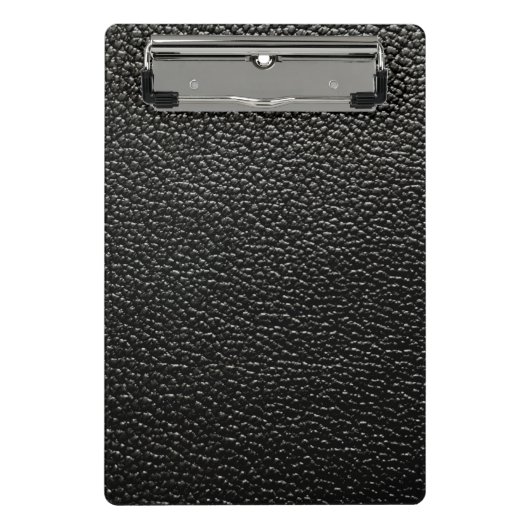 Zwart leder mini klembord (Voorkant)