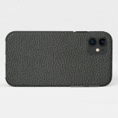 Zwart leder personaliseren Case-Mate iPhone case (Achterkant (horizontaal))