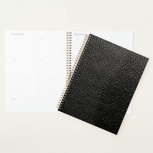 Zwart leder planner (Display)