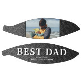 Zwart leder print beste vaders dagfoto basketbal (Panelen)