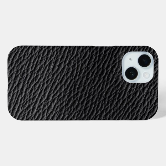 Zwart lederen getextureerde telefoonhoes Case-Mate iPhone case (Achterkant (horizontaal))